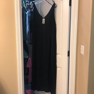 Forever21 Plus 2X Black Satin Dress NWT